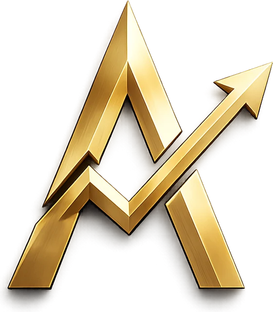 AXIS emblem in gold on black